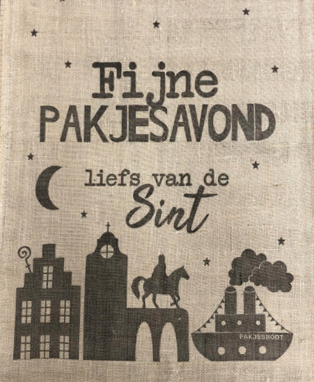 Fijne pakjesavond | Jute zak